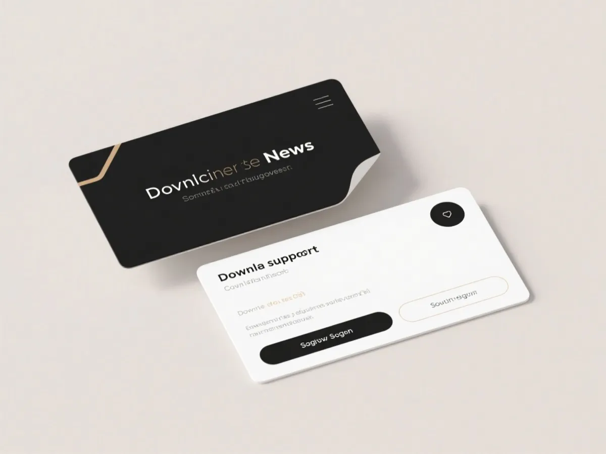 下载、注册、资讯与支持页面导航示意图